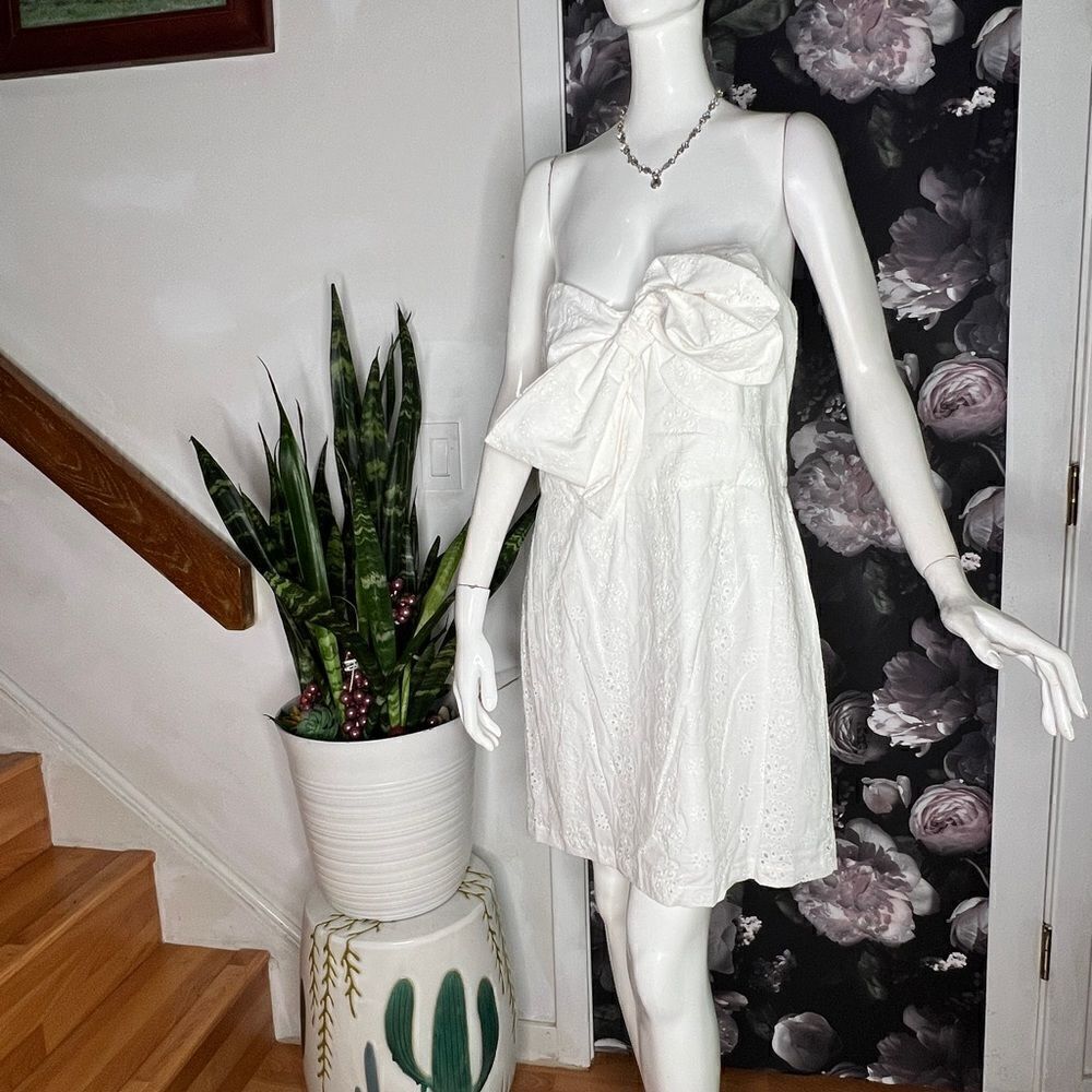Anthropologie HUTCH Eyelet Bow-Tie Mini Dress - Picture 5 of 7